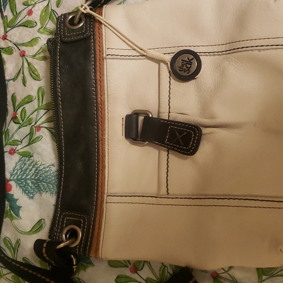 SALE!!! The Sak Beige and Black Crossbody Bag - Picture 2 of 6